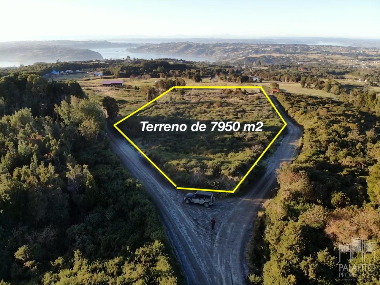 Parcela sector Nalhuitad, Chonchi. Hermosa vista al mar y cordillera